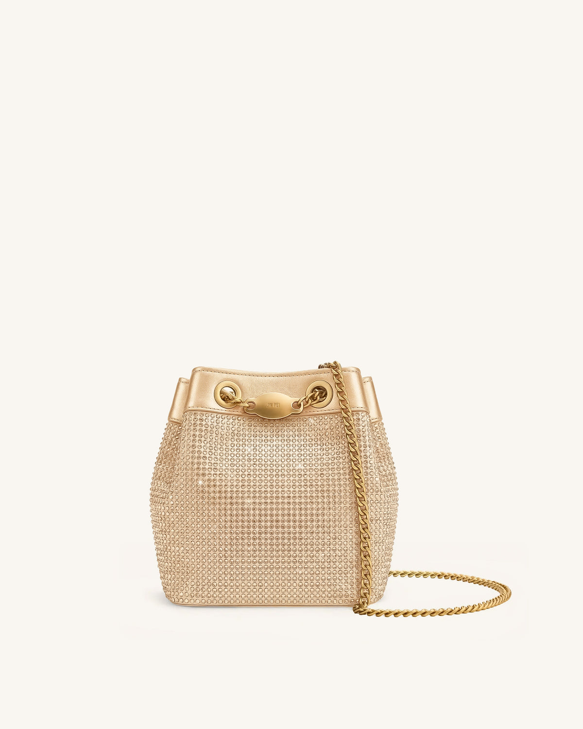 Yara Artificial Crystal Bucket Bag - Champagne - view 1