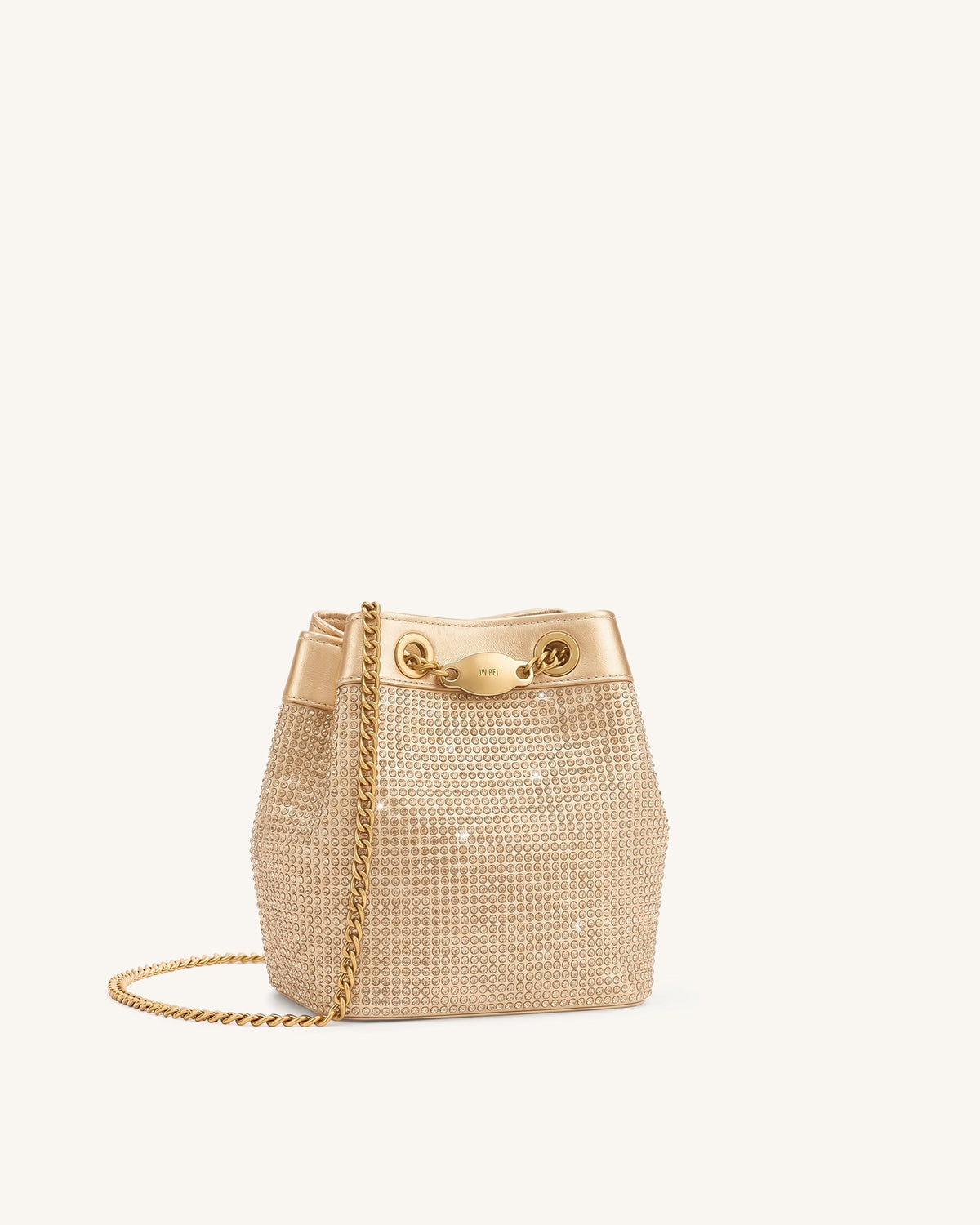 Yara Artificial Crystal Bucket Bag - Champagne - view 2