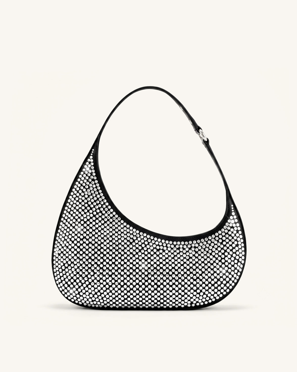 Harlee Artificial Crystal Shoulder Bag - Black - view 1