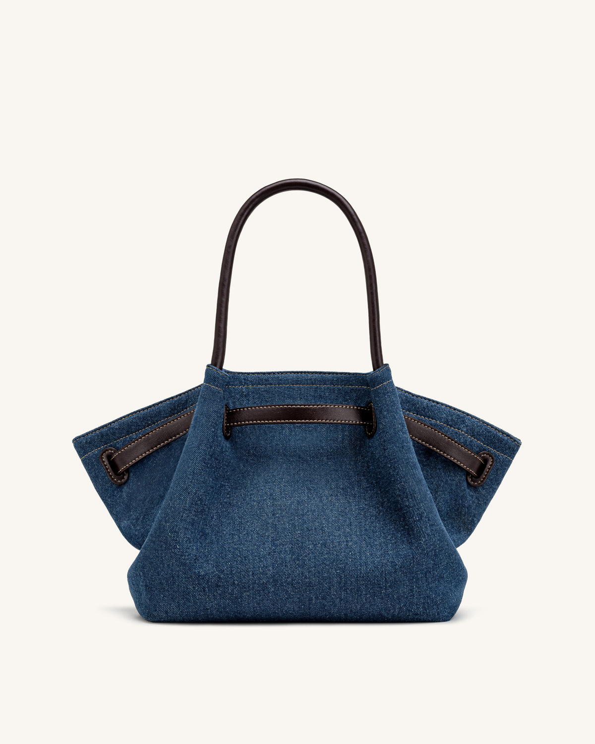 Hana Medium Denim Tote Bag - Blue Denim - view 4