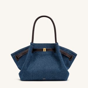 Hana Medium Denim Tote Bag - Blue Denim - view 1