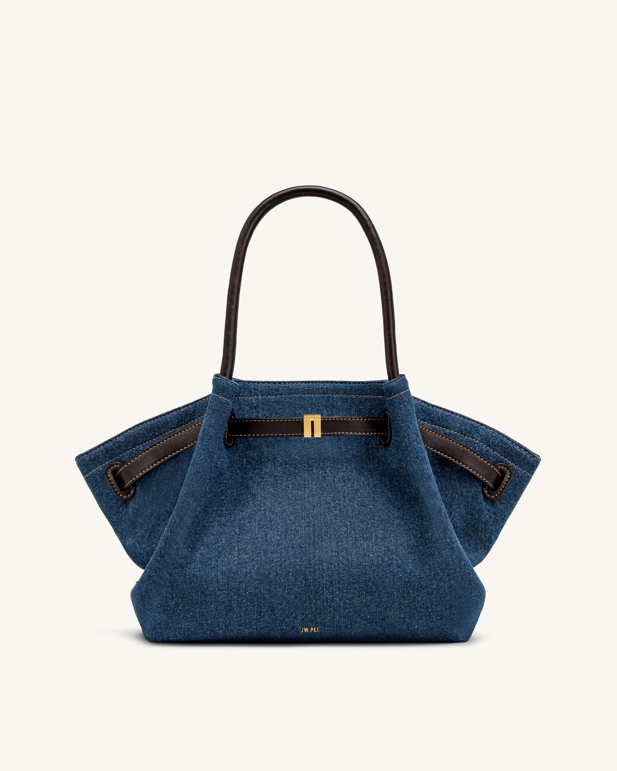 Hana Medium Denim Tote Bag - Blue Denim - view 1