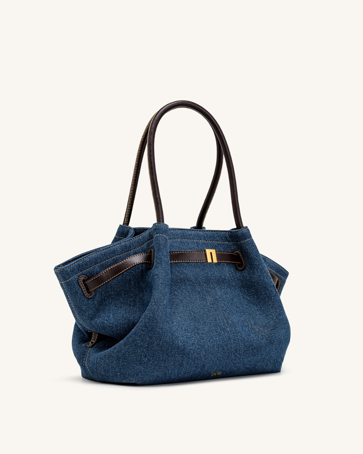 Hana Medium Denim Tote Bag - Blue Denim - view 3