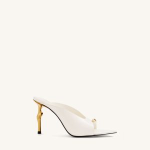 Noemi Pointed-Toe Mule Heels - White - view 1