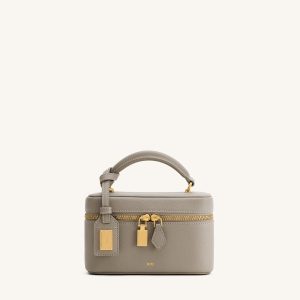 Cleo Box Shape Top Handle Bag - Taupe - view 1
