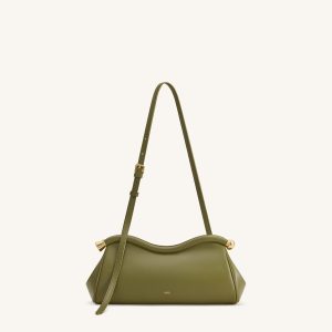 Naomi Curved Shoulder Bag - Olive Green - view 1