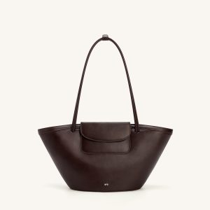 Corinne Pocket Tote Bag - Dark Brown - view 1