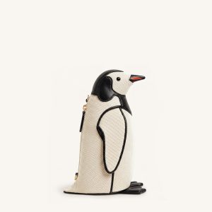 Pia Penguin Crossbody Bag - Black Canvas - view 1