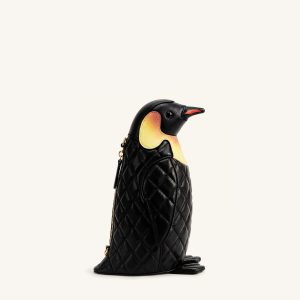 Pia Penguin Quilting Crossbody Bag - Black - view 1