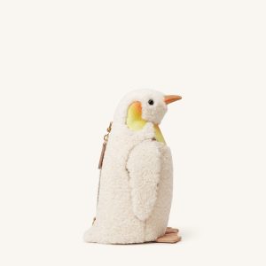 Pia Penguin Faux Fur Crossbody Bag - Off White - view 1