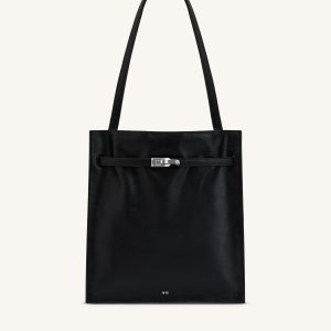 Noelle Belted Tote Bag - Black - view 1