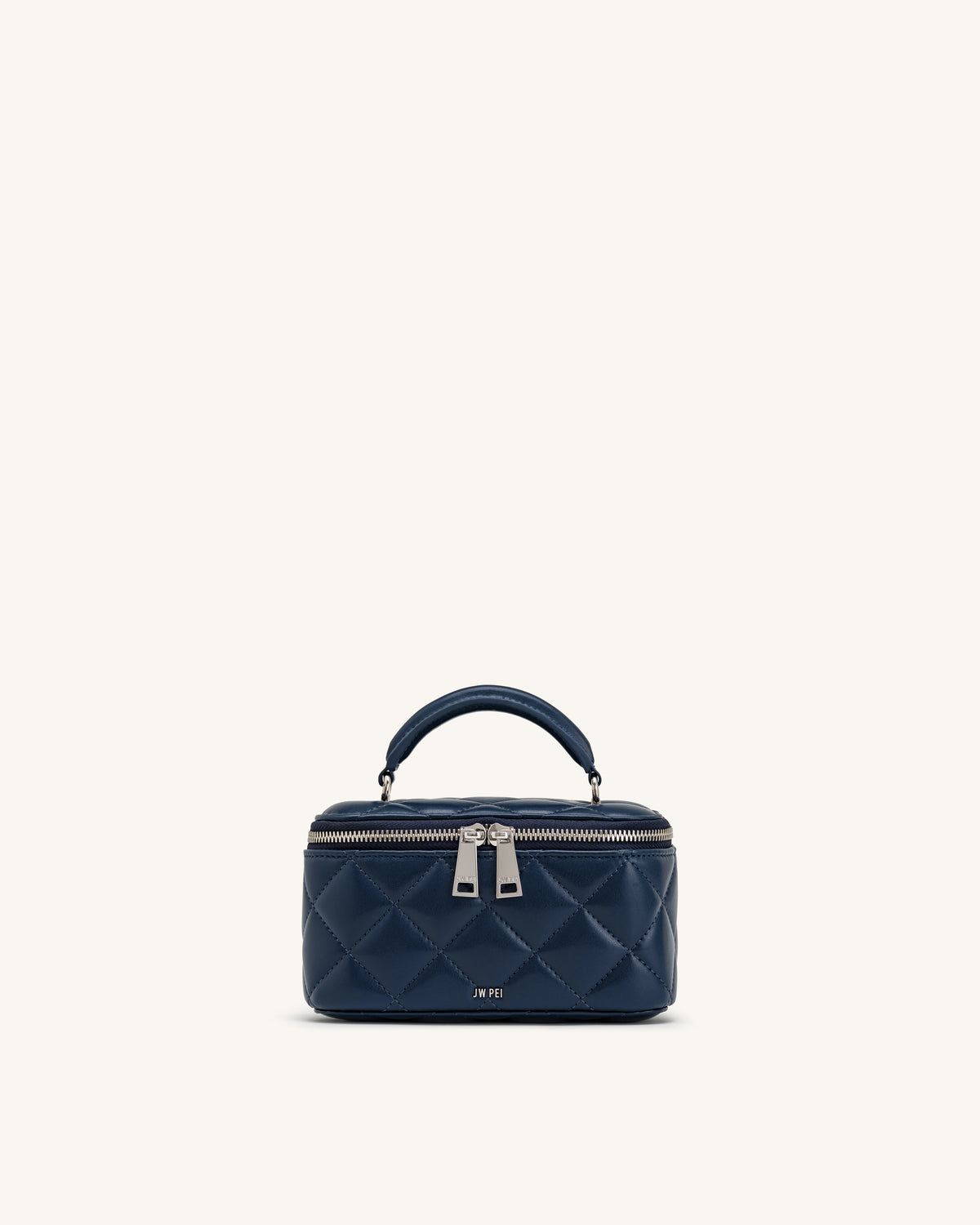 Vivienne Quilted Vanity Top Handle Bag - Navy - view 1