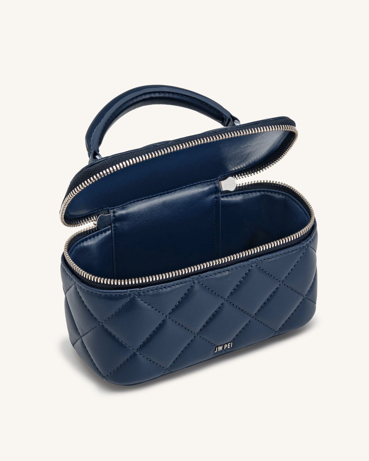 Vivienne Quilted Vanity Top Handle Bag - Navy - view 4