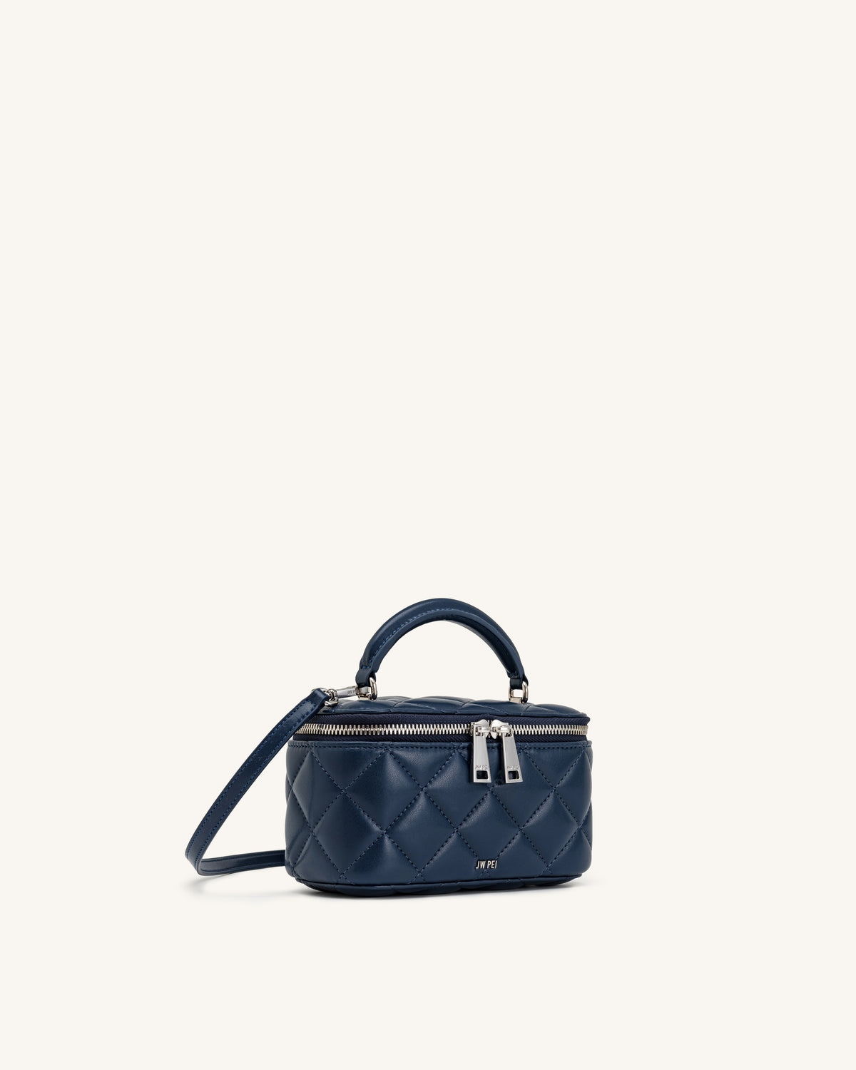 Vivienne Quilted Vanity Top Handle Bag - Navy - view 2