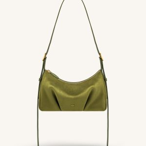 Loriette Faux Suede Crossbody Bag - Olive Green - view 1