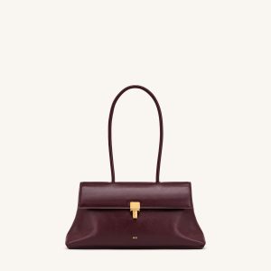 Selene Lock Flap Shoulder Bag - Burgundy - view 1