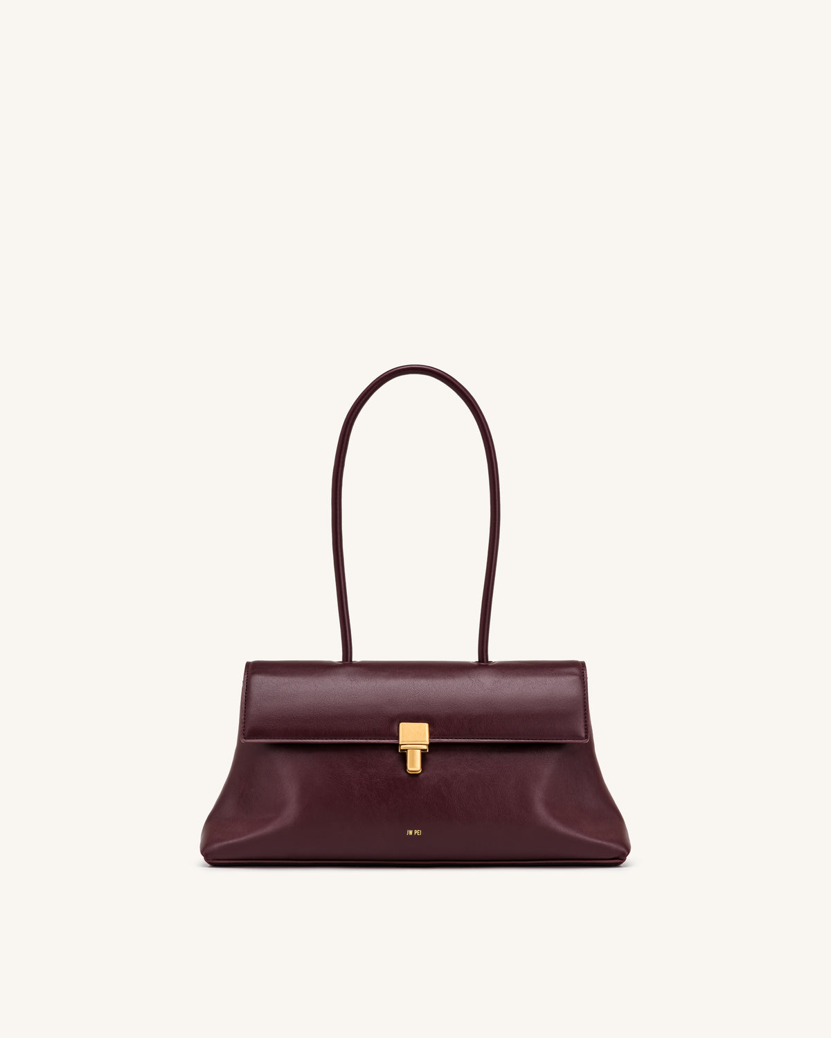 Selene Lock Flap Shoulder Bag - Burgundy - view 1