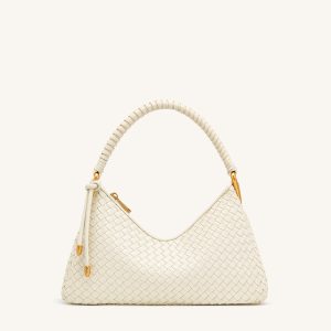 Lorena Woven Shoulder Bag - Ivory - view 1