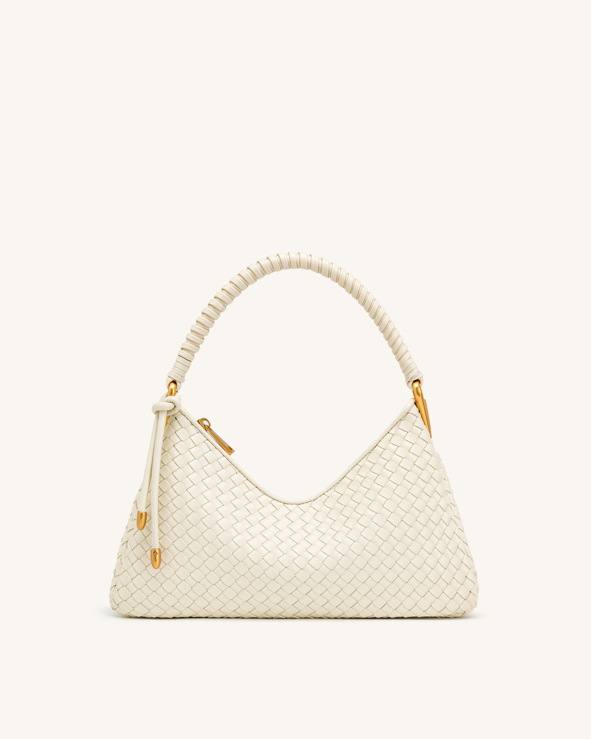 Lorena Woven Shoulder Bag - Ivory - view 1