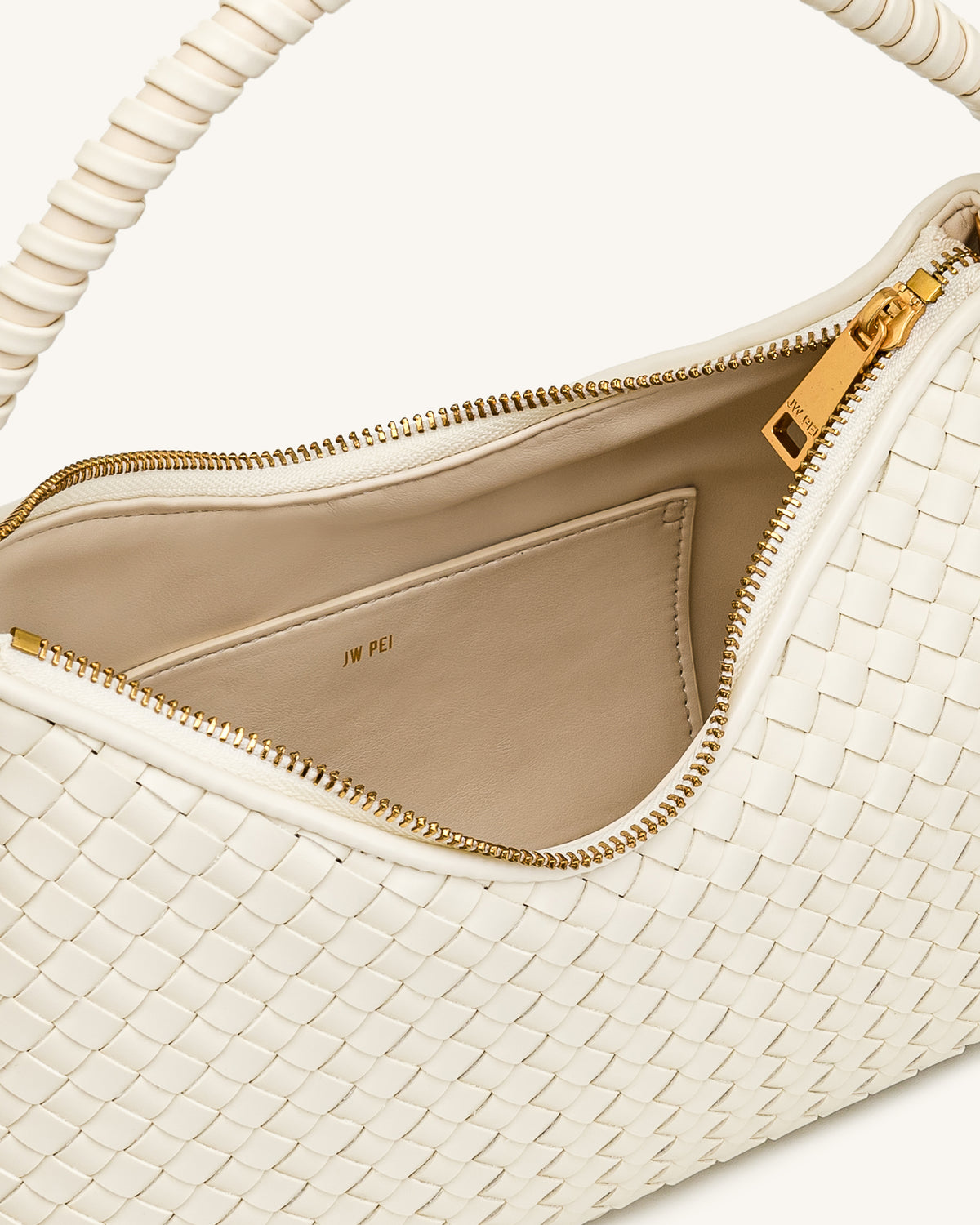 Lorena Woven Shoulder Bag - Ivory - view 4