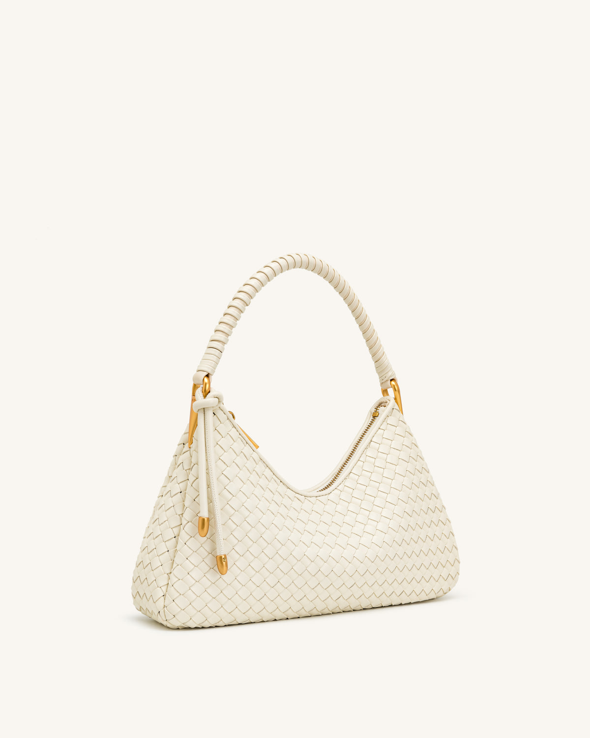 Lorena Woven Shoulder Bag - Ivory - view 2