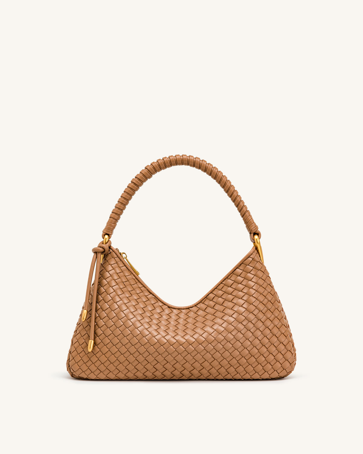 Lorena Woven Shoulder Bag - Camel - view 1