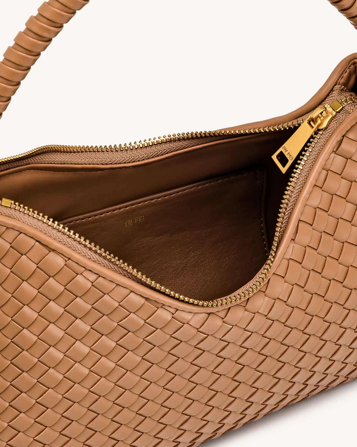 Lorena Woven Shoulder Bag - Camel - view 4