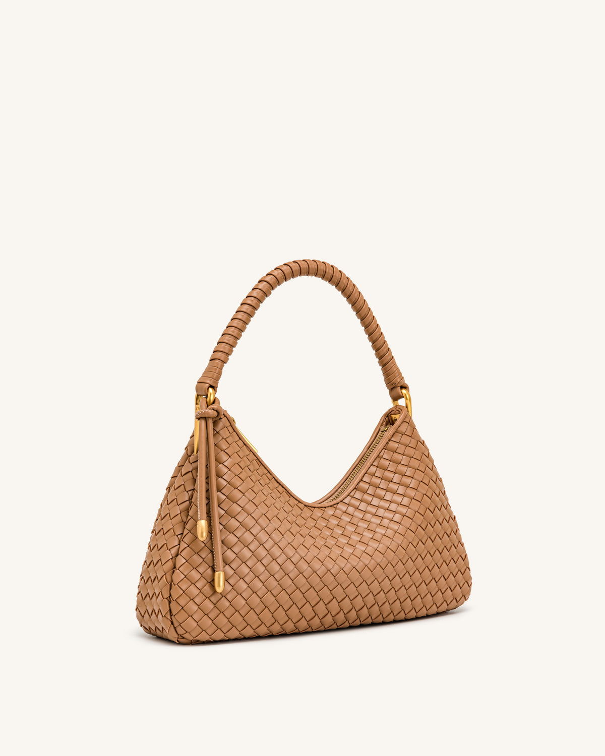 Lorena Woven Shoulder Bag - Camel - view 2