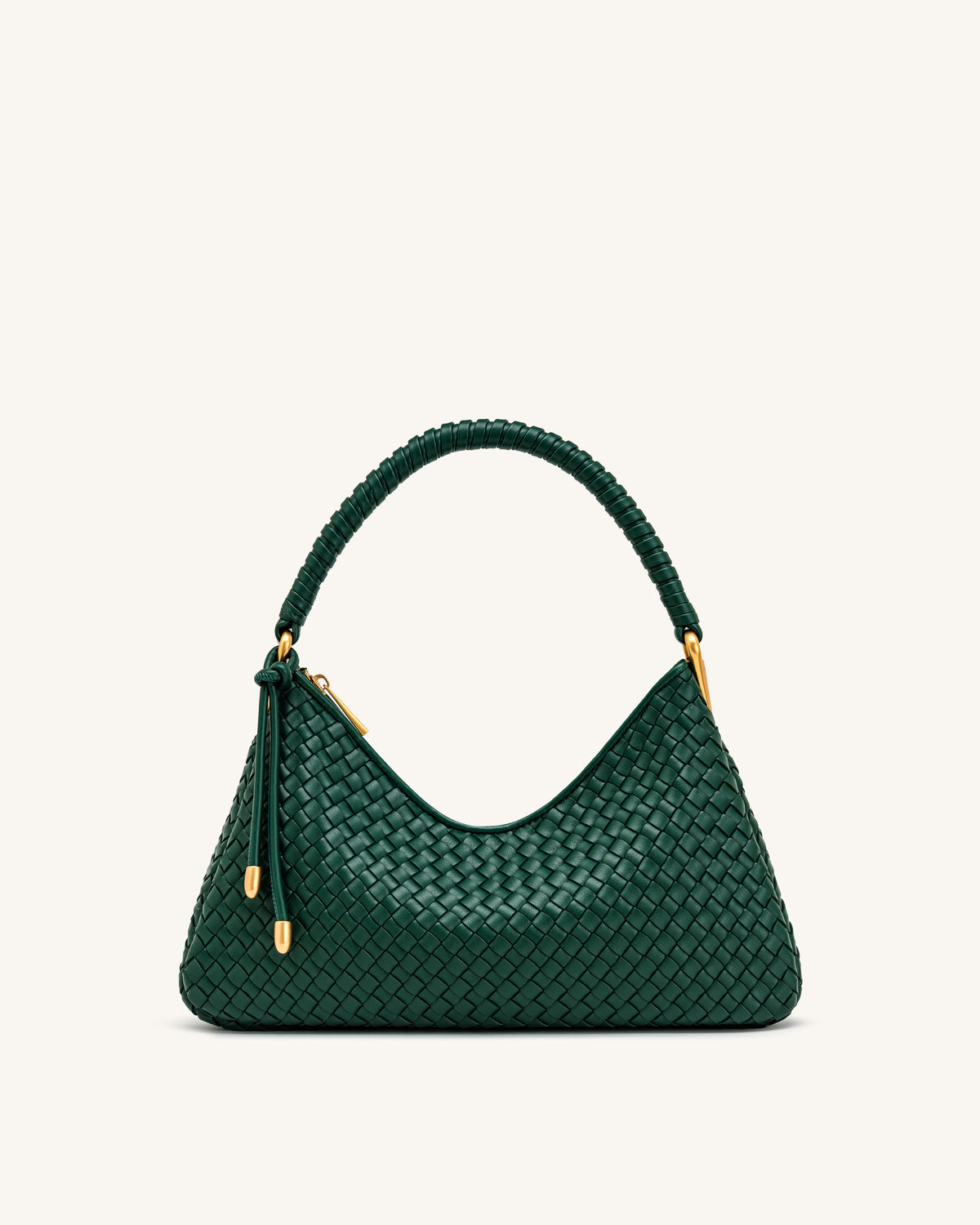 Lorena Woven Shoulder Bag - Emerald Green - view 1