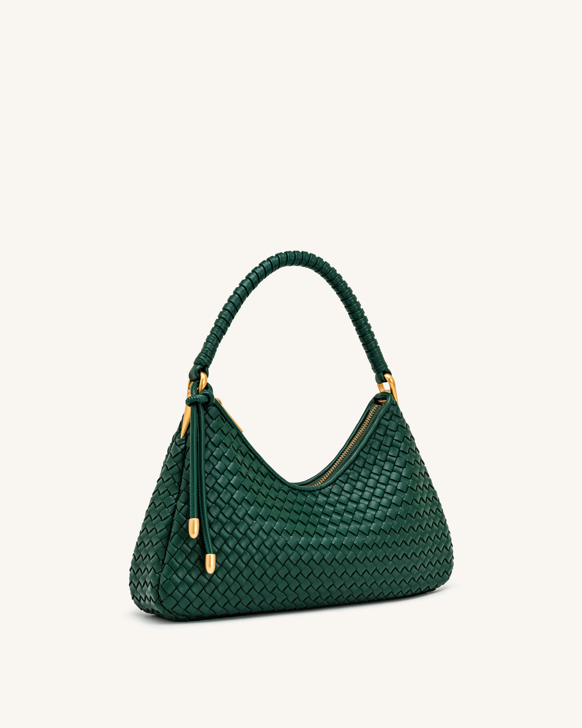 Lorena Woven Shoulder Bag - Emerald Green - view 2