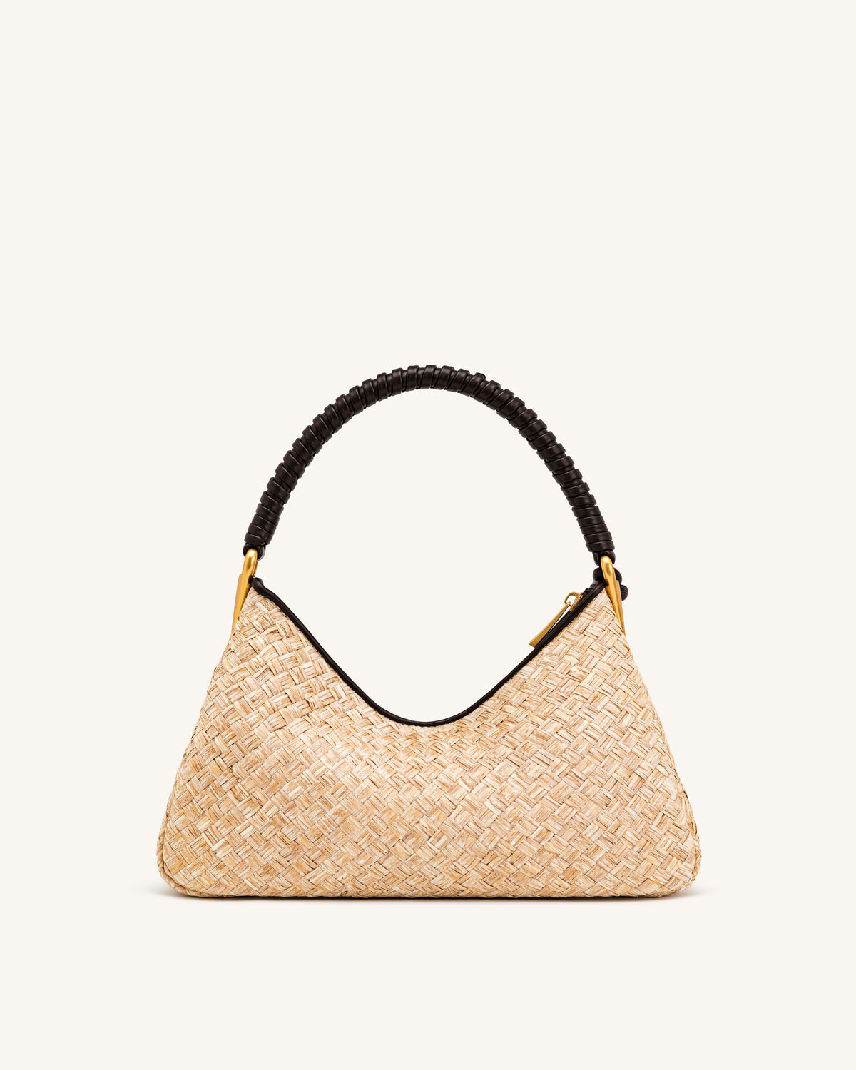Lorena Faux Straw Shoulder Bag - Brown - view 3