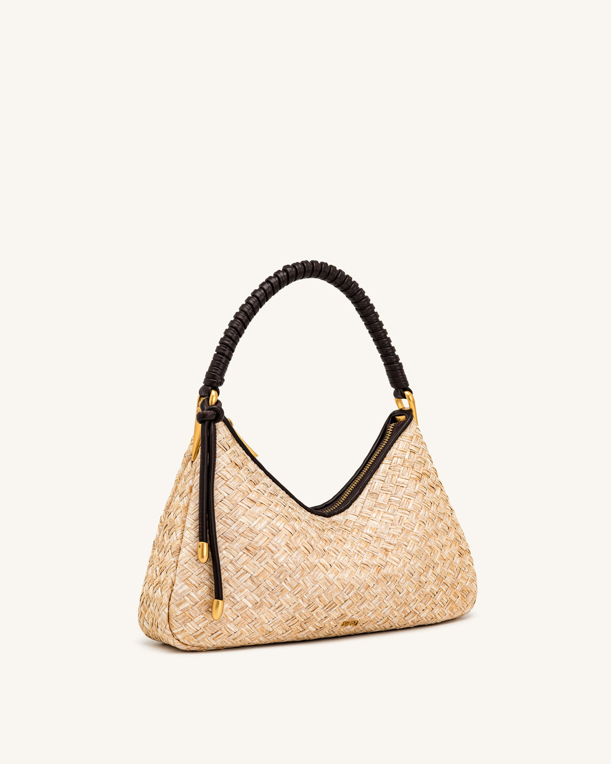 Lorena Faux Straw Shoulder Bag - Brown - view 2