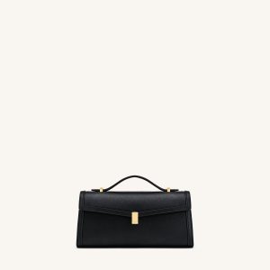 Delphine Saffiano Top Handle Bag - Black - view 1