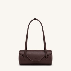 Solenne Barrel Shoulder Bag - Dark Brown - view 1
