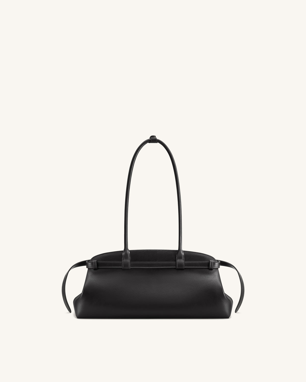 Arden Belt Detail East-West Shoulder Bag - Black - view 3