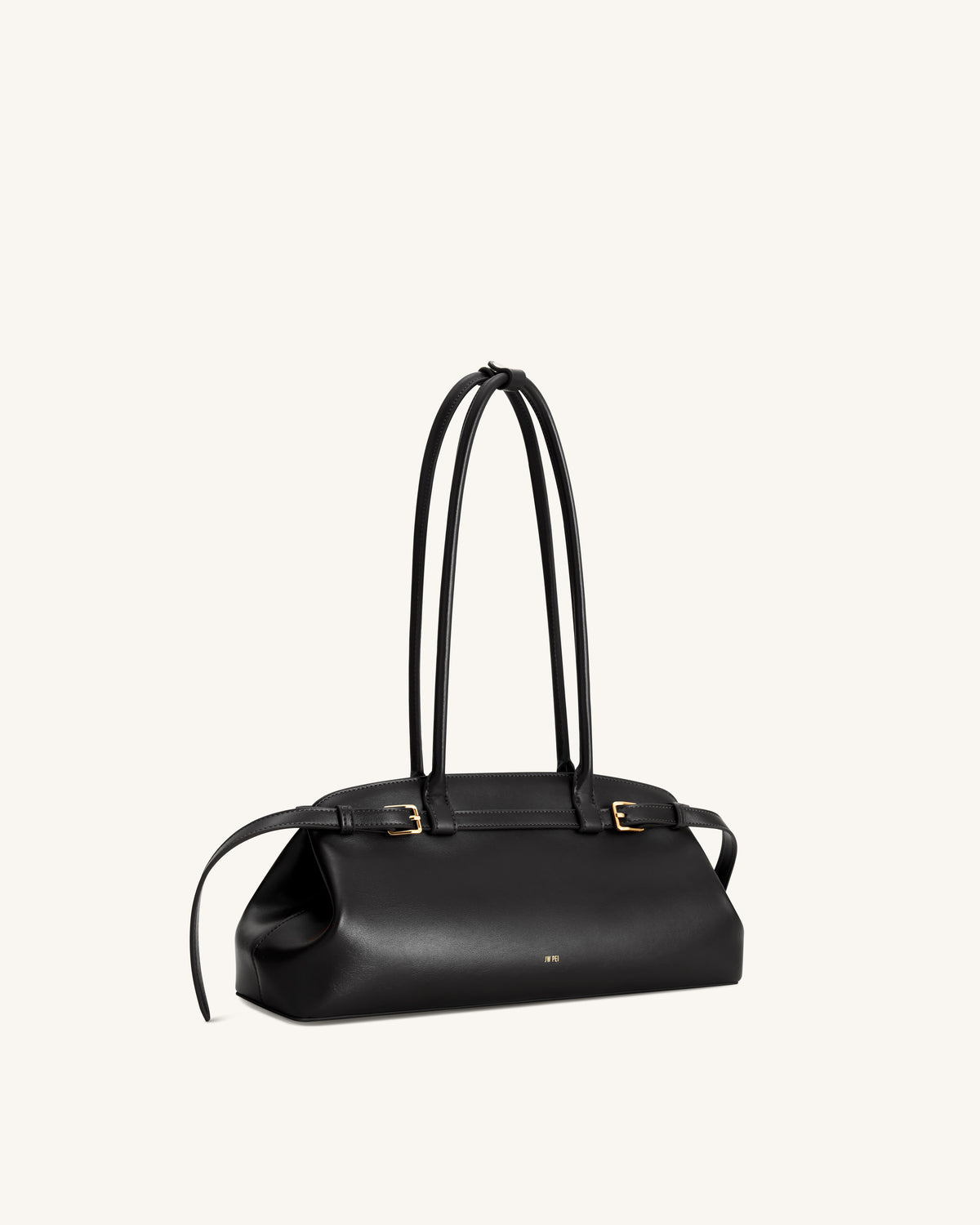 Arden Belt Detail East-West Shoulder Bag - Black - view 2
