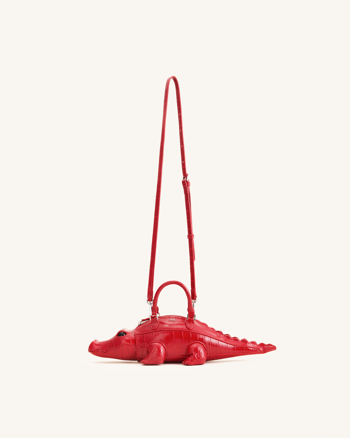 Jayden Crocodile Novelty Handbag - Red - view 2