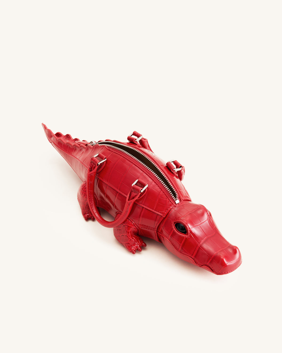 Jayden Crocodile Novelty Handbag - Red - view 4