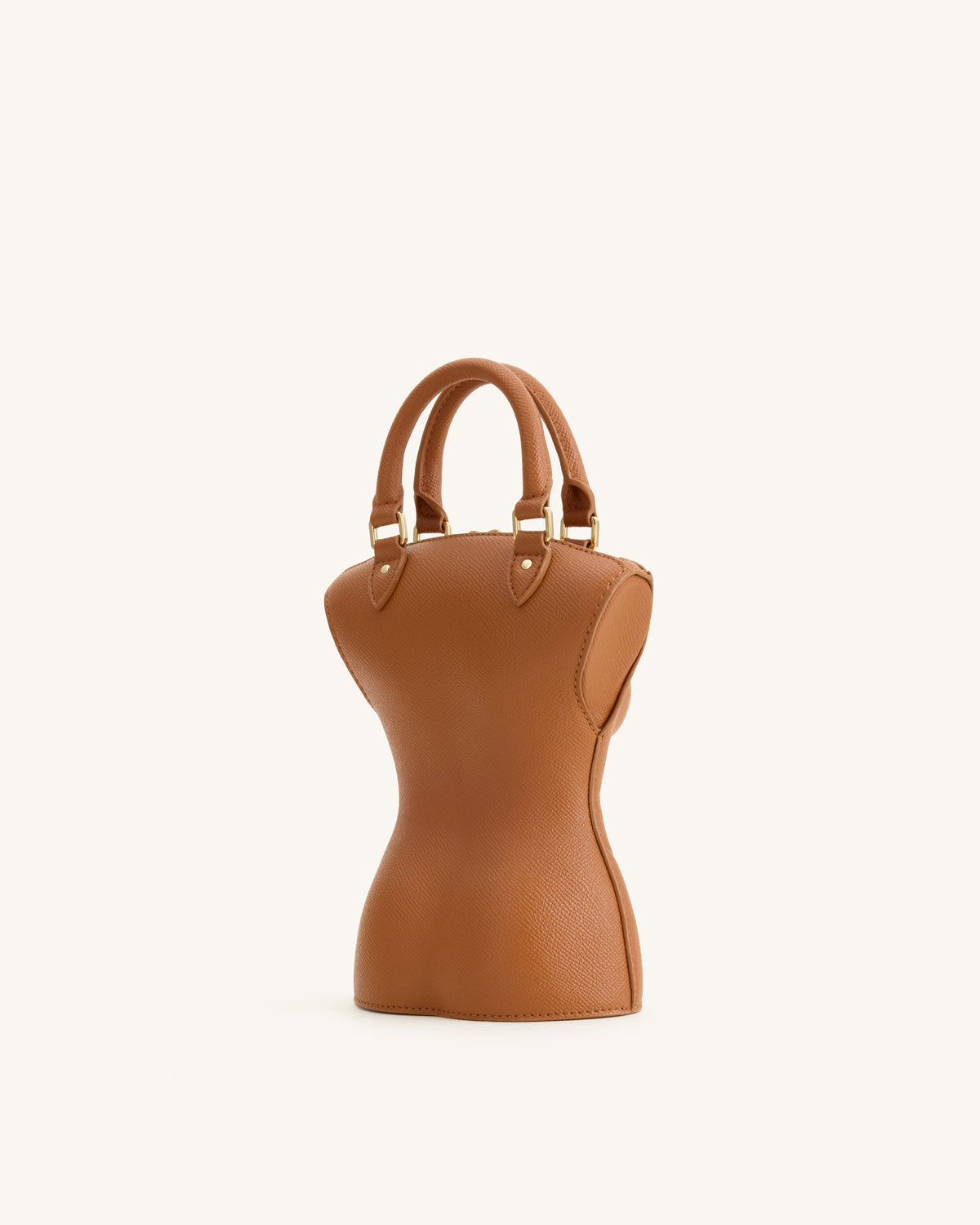 Tara Sculpted Handle Bag - Brown - view 3