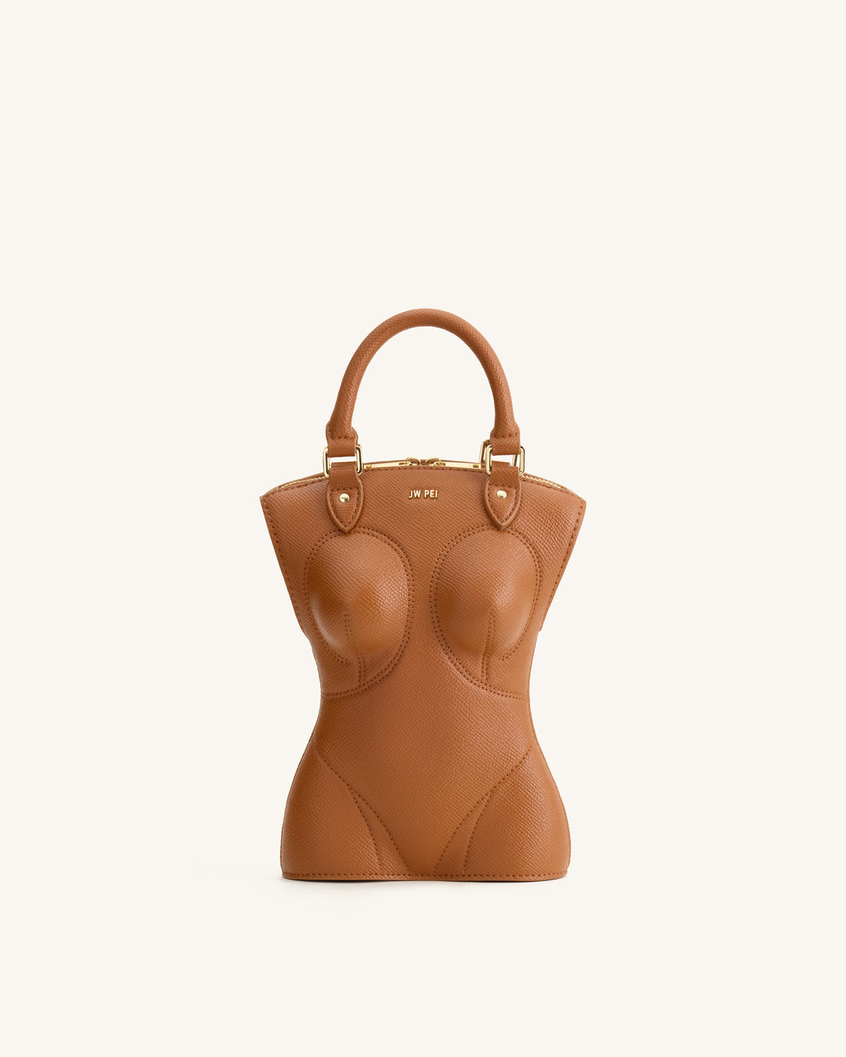 Tara Sculpted Handle Bag - Brown - view 1