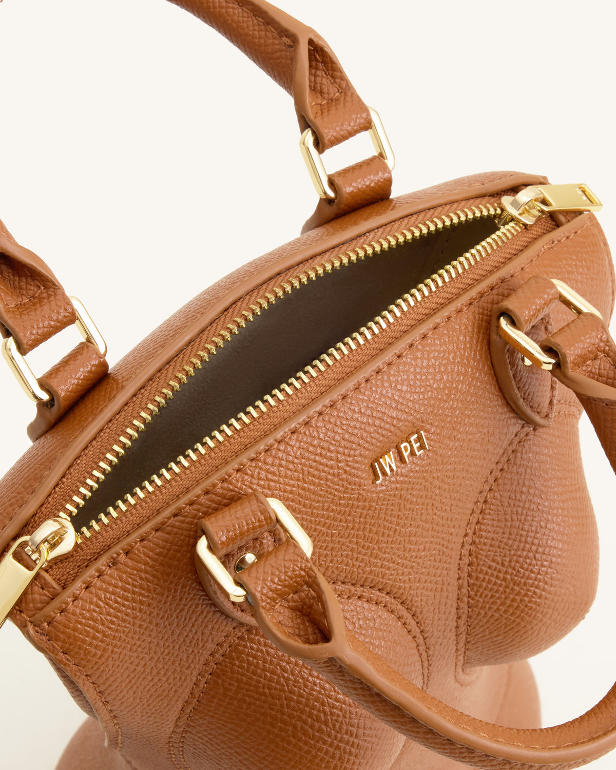 Tara Sculpted Handle Bag - Brown - view 4