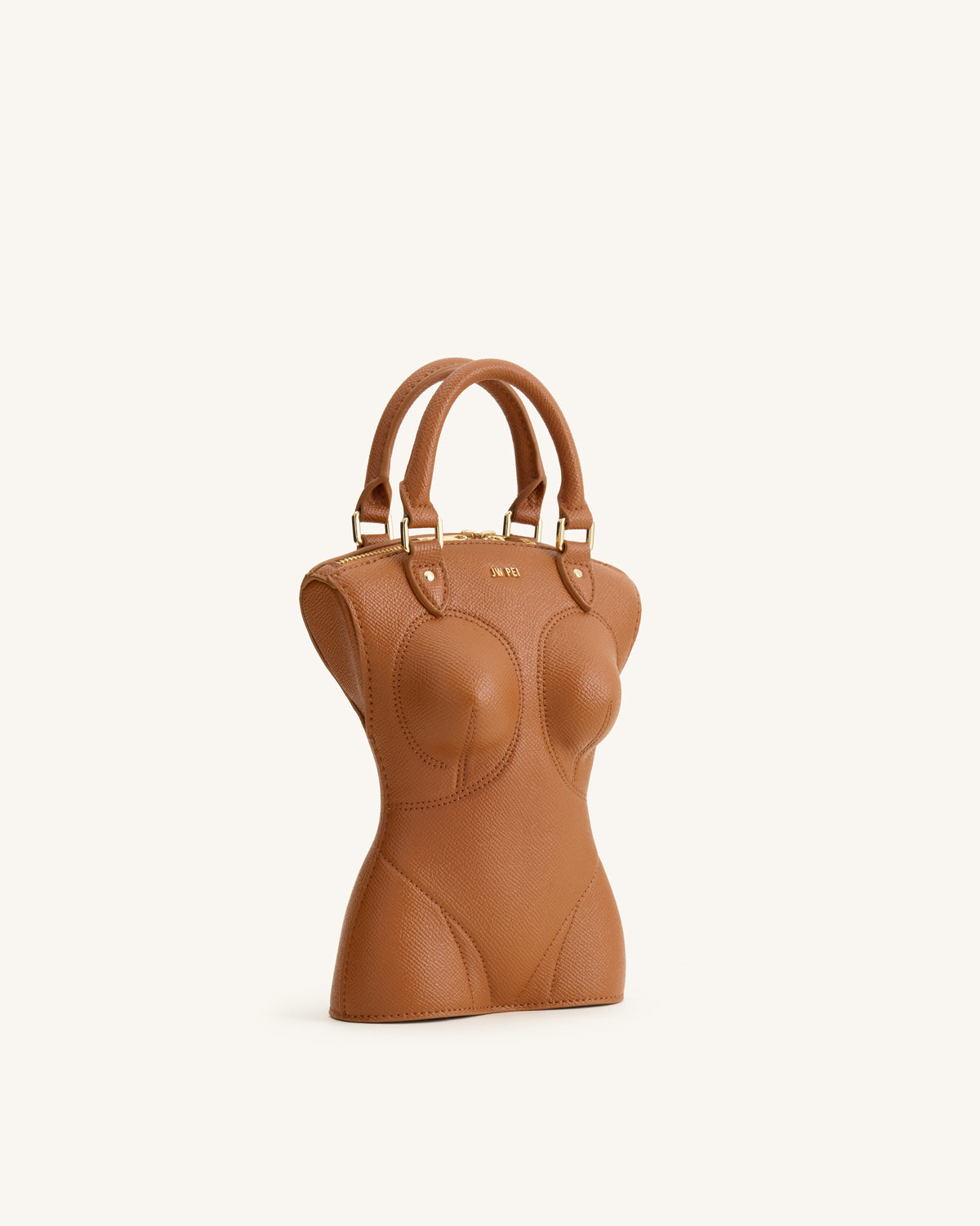 Tara Sculpted Handle Bag - Brown - view 2