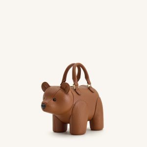 Bernie Bear Top Handle Bag - Brown - view 1