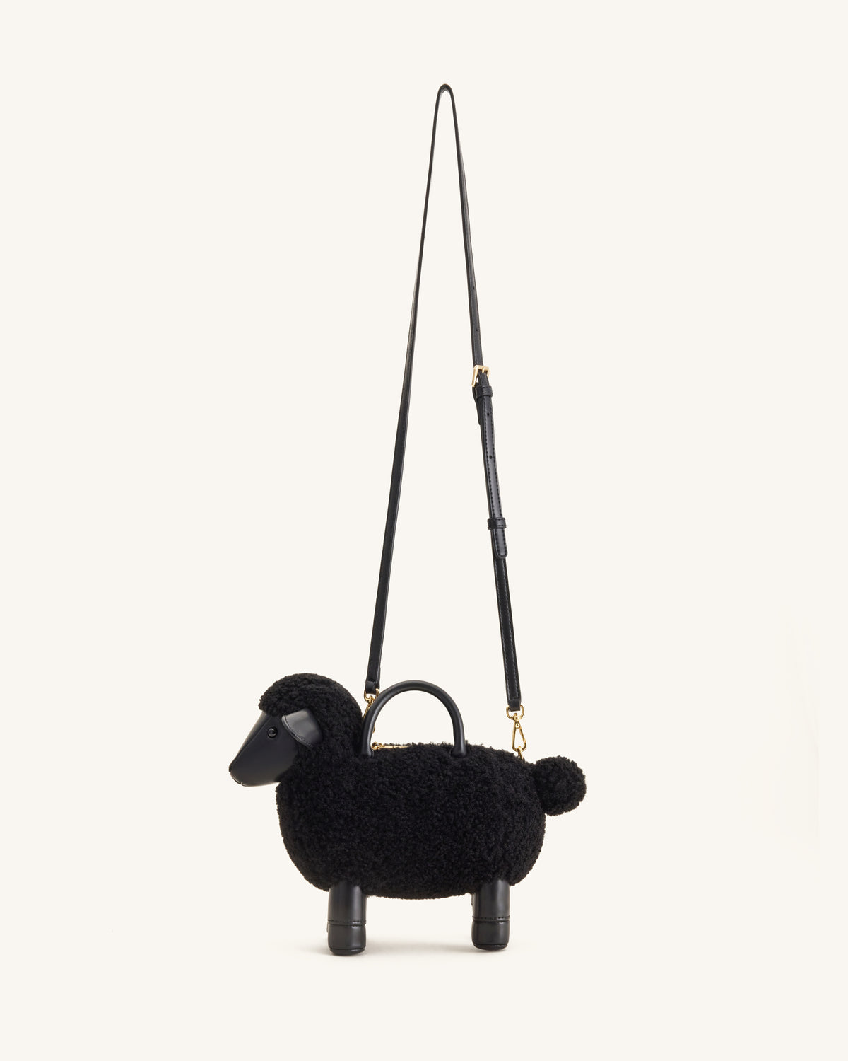 Luna Sheep Top Handle Bag - Black - view 3