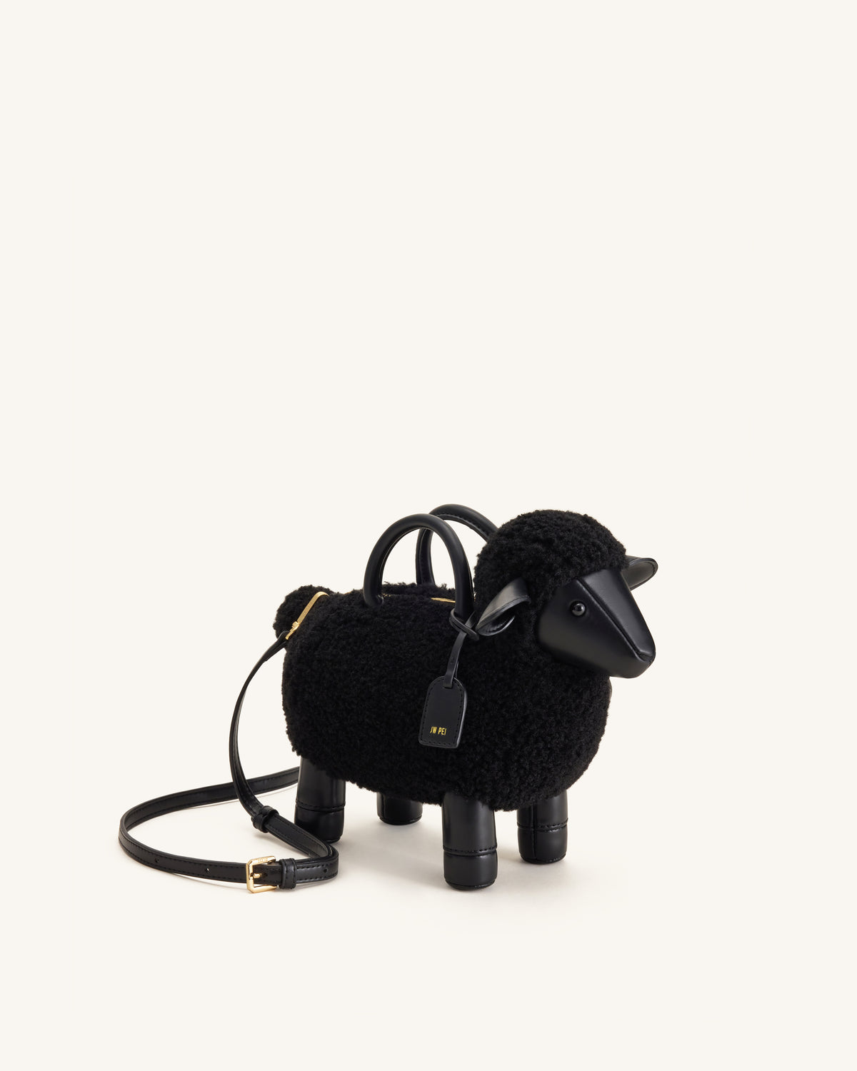 Luna Sheep Top Handle Bag - Black - view 2