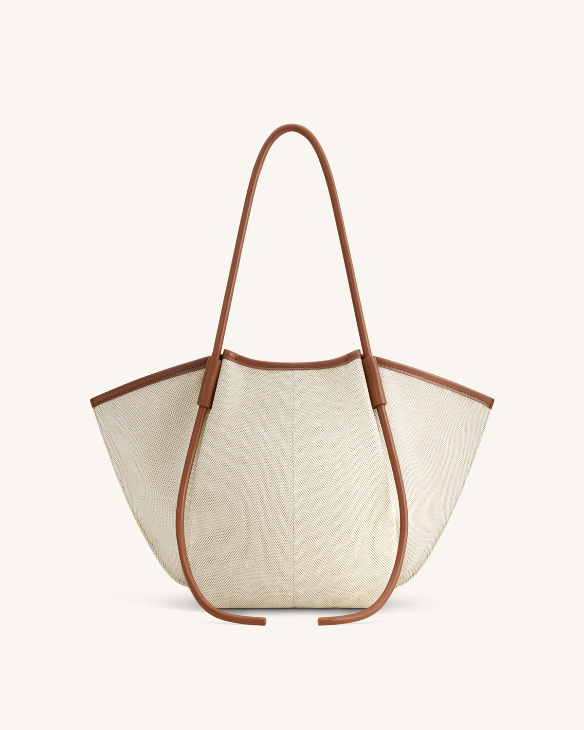 Nala Wide Tote Bag - Brown Canvas - view 3