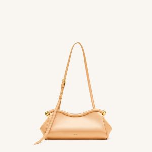 Naomi Satin Curved Shoulder Bag - Champagne Gold - view 1