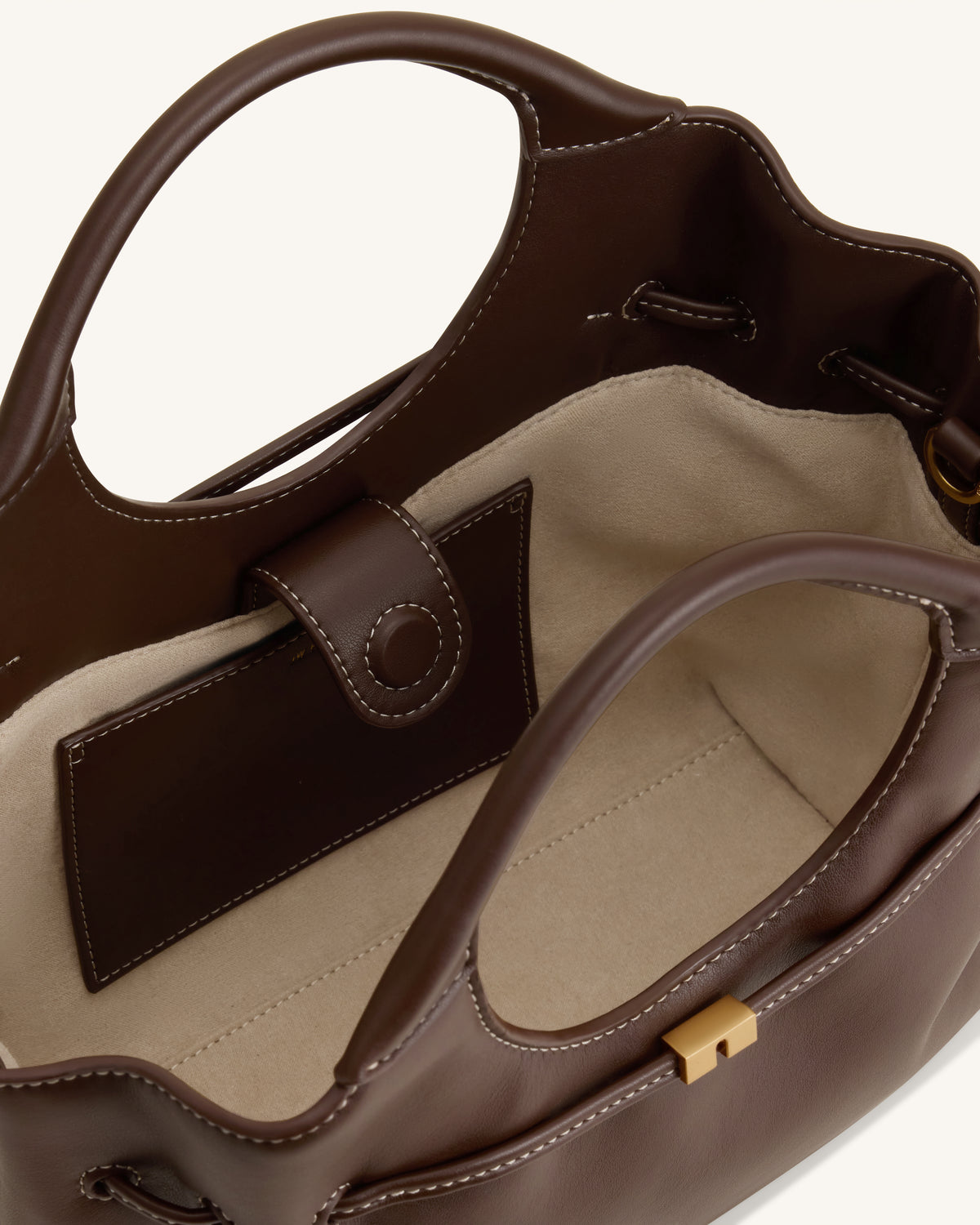 Virelle Drawstring Tote Bag - Brown - view 5