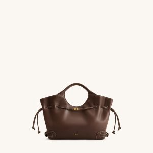 Virelle Drawstring Tote Bag - Brown - view 1