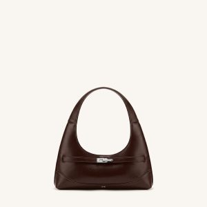 Noelle Belted Shoulder Bag - Dark Brown - view 1